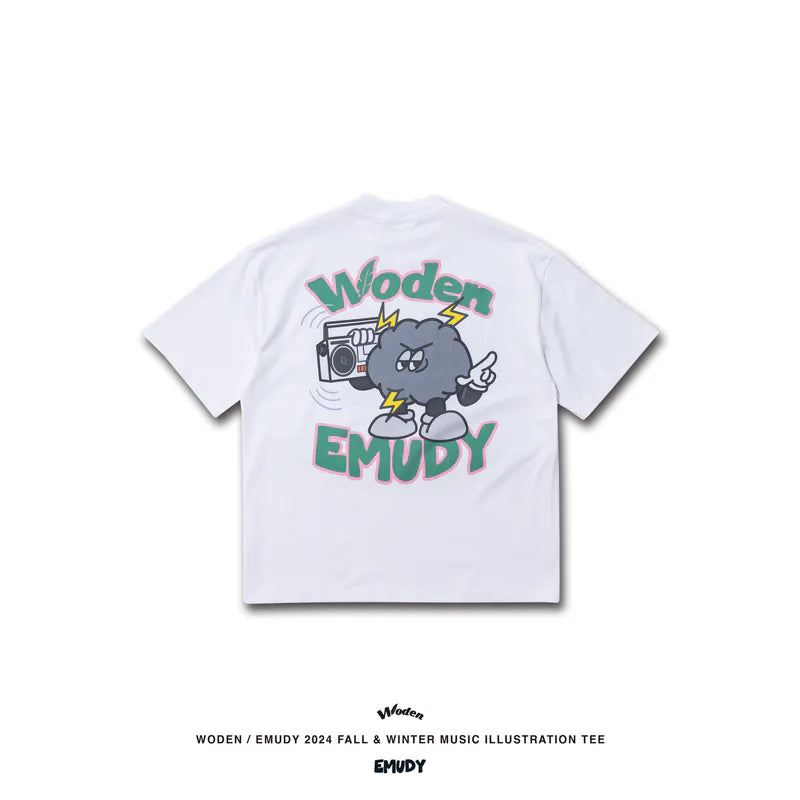 WODEN® / Emudy 2024 Fall & Winter 037 Music illustration Tee