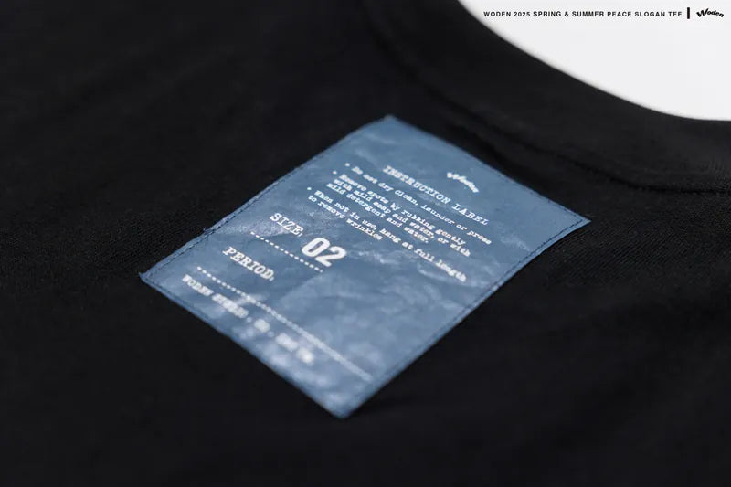 WODEN 2025 Spring & Summer 004 Peace Slogan Tee