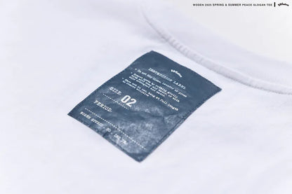 WODEN 2025 Spring & Summer 004 Peace Slogan Tee