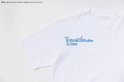 WODEN 2025 Spring & Summer 004 Peace Slogan Tee