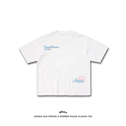 WODEN 2025 Spring & Summer 004 Peace Slogan Tee