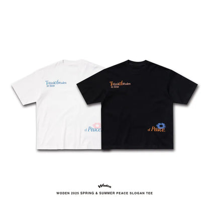 WODEN 2025 Spring & Summer 004 Peace Slogan Tee