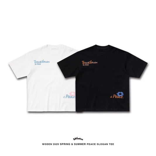 WODEN 2025 Spring & Summer 004 Peace Slogan Tee