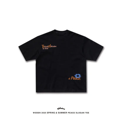 WODEN 2025 Spring & Summer 004 Peace Slogan Tee