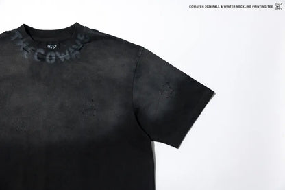 COWAVE 2025 Spring & Summer Neckline Printing Tee