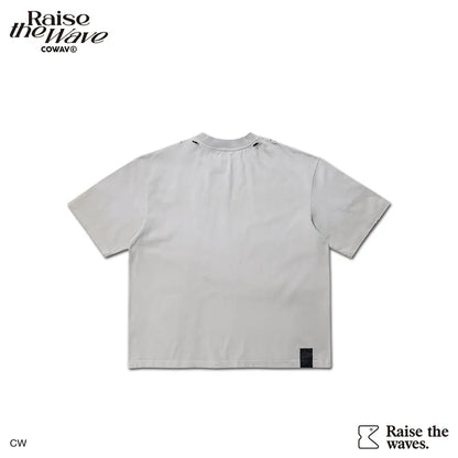 COWAVE 2025 Spring & Summer Neckline Printing Tee