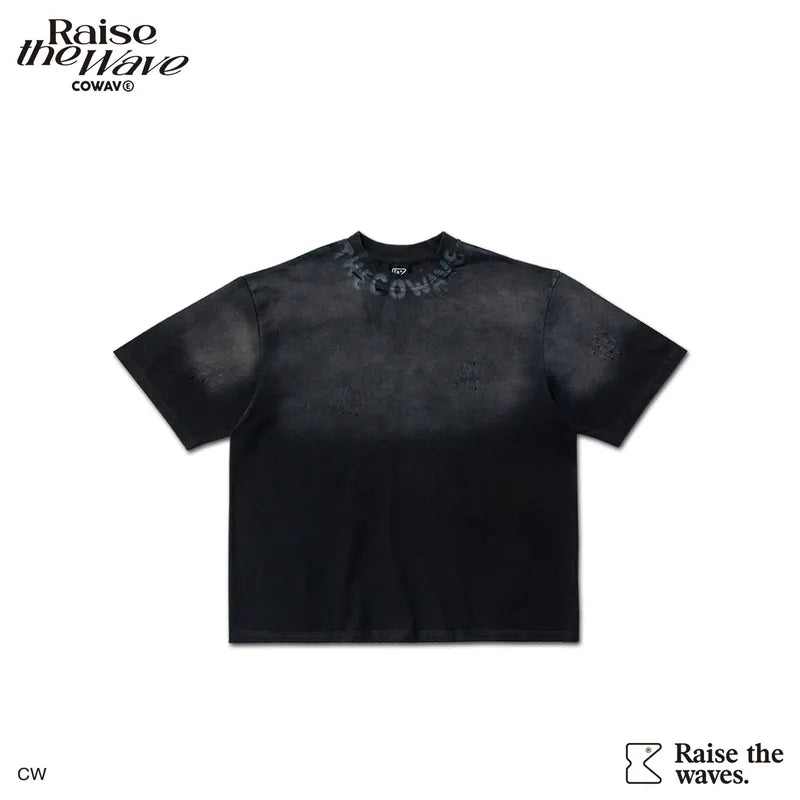 COWAVE 2025 Spring & Summer Neckline Printing Tee