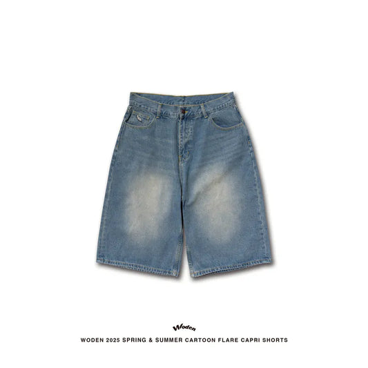 WODEN 2025 Spring & Summer 010 Cartoon Flare Capri Shorts