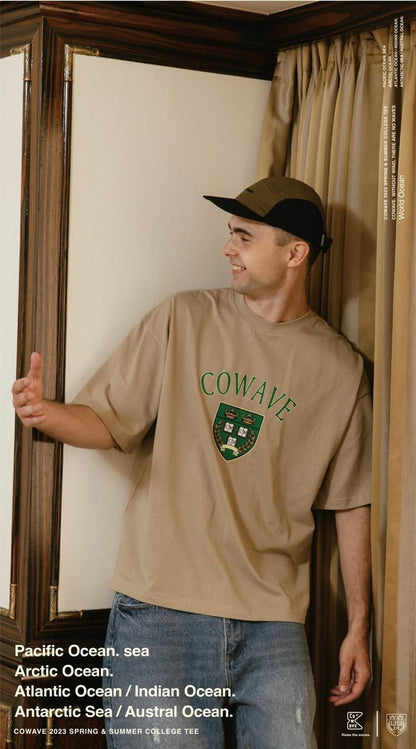 Cowave 2023 Spring & Summer College tee - Khaki