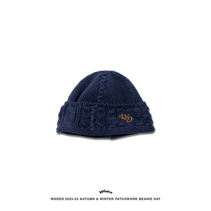 WODEN 2023-24 Autumn & Winter Patchwork Beanie Hat 藏青