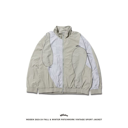 WODEN 2023-24 Autumn & Winter 001 Patchwork Vintage Sport Jacket 淺綠