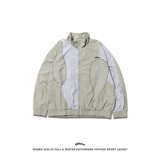 WODEN 2023-24 Autumn & Winter 001 Patchwork Vintage Sport Jacket 淺綠