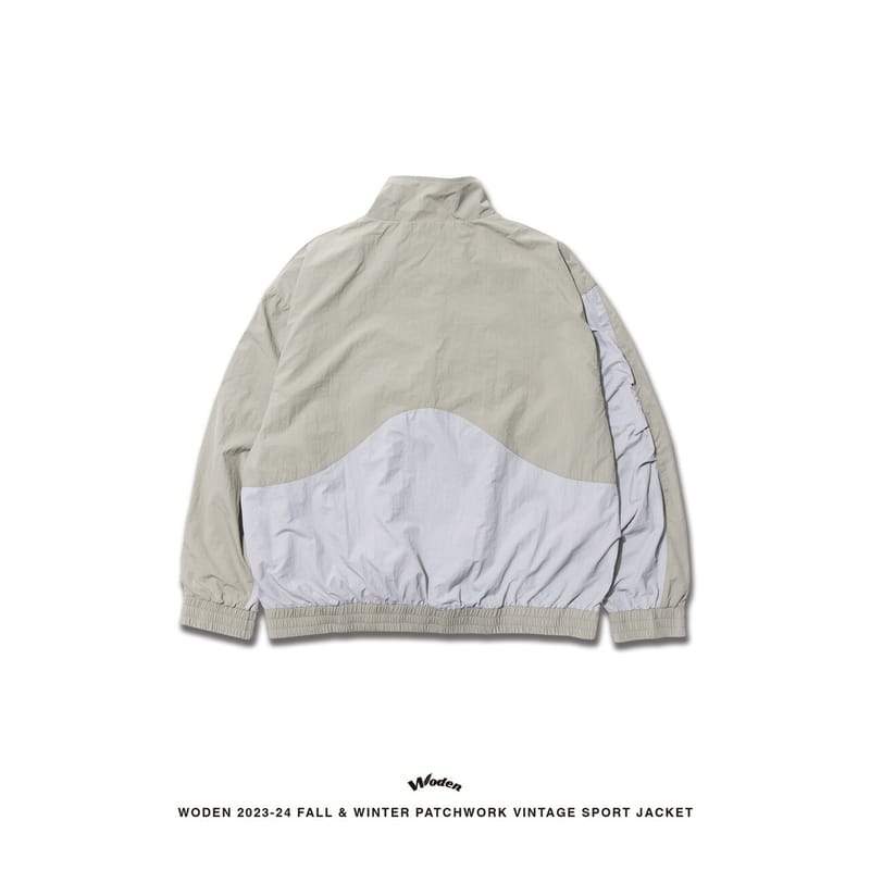 WODEN 2023-24 Autumn & Winter 001 Patchwork Vintage Sport Jacket 淺綠
