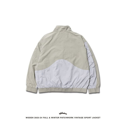 WODEN 2023-24 Autumn & Winter 001 Patchwork Vintage Sport Jacket 淺綠