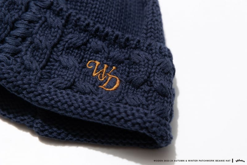 WODEN 2023-24 Autumn & Winter Patchwork Beanie Hat 藏青