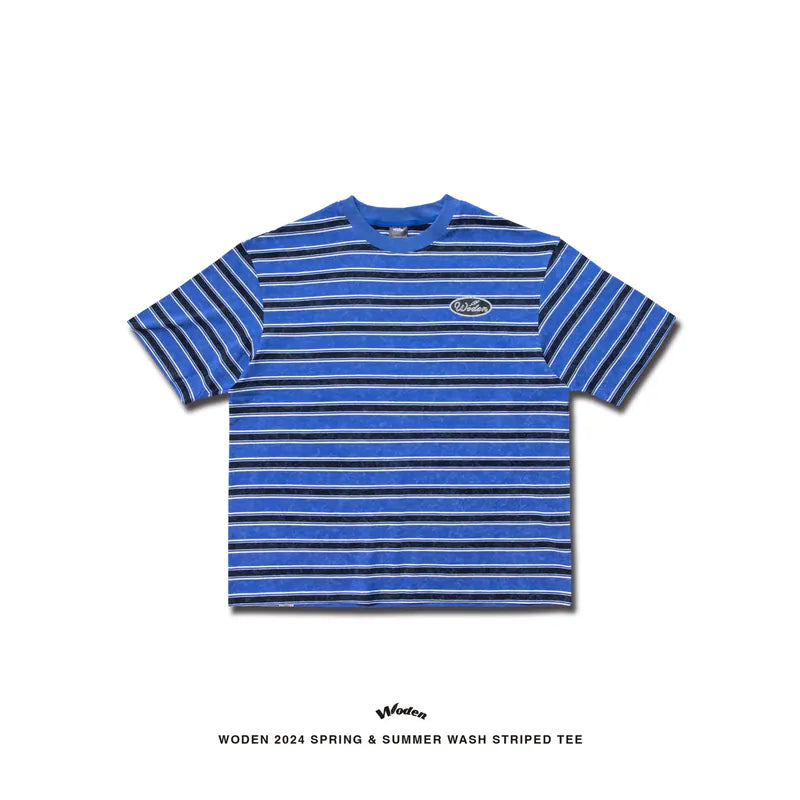 WODEN 2024 Spring & Summer 029 Wash Striped Tee