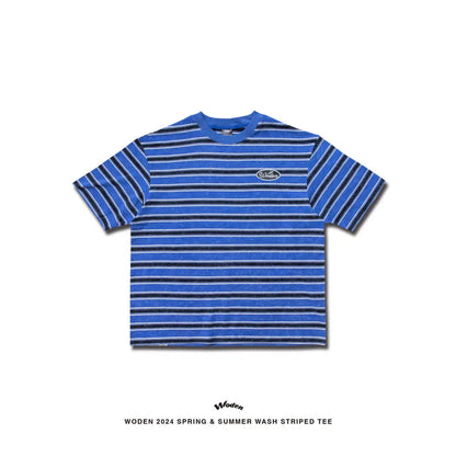 WODEN 2024 Spring & Summer 029 Wash Striped Tee