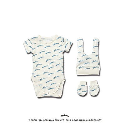 WODEN 2024 Spring & Summer 058 Full LOGO Baby Clothes Set