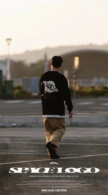WODEN 2023 Autumn & Winter 041 Space LOGO L/S tee