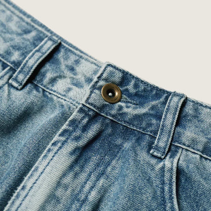 P.B.P - VINTAGE DENIM SHORTS - BLUE