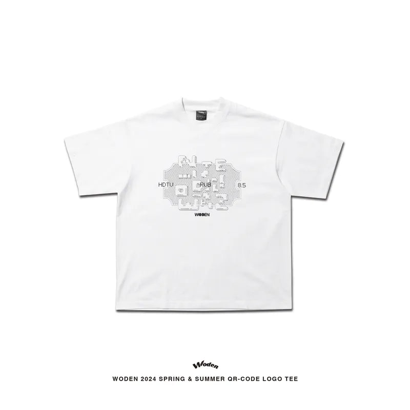 WODEN 2024 Spring & Summer 006 QR-code LOGO Tee