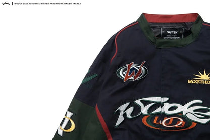 WODEN 2023-24 Autumn & Winte 047 Patchwork Racer Jacket