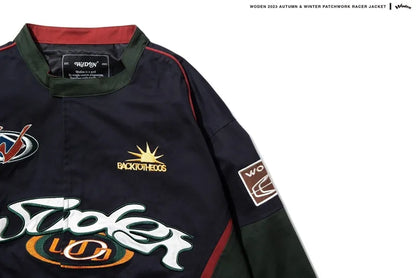 WODEN 2023-24 Autumn & Winte 047 Patchwork Racer Jacket