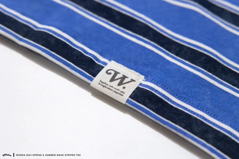 WODEN 2024 Spring & Summer 029 Wash Striped Tee