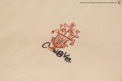 COWAVE 2025 Spring & Summer Doodle Flowers Tee