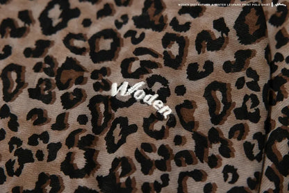 WODEN 2023 Autumn & Winter 061 Leopard Print POLO Shirt