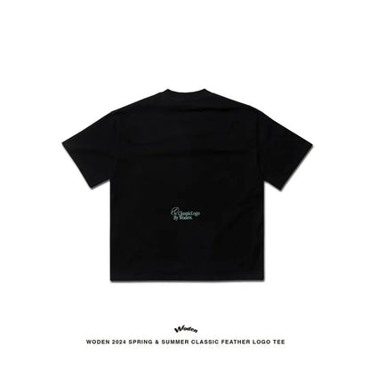 WODEN 2024 Spring & Summer 010 Classic Feather LOGO tee