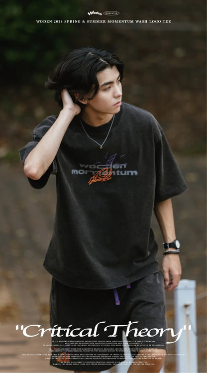 WODEN 2024 Spring & Summer 071 Momentum Wash LOGO Tee