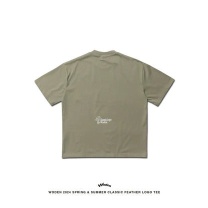 WODEN 2024 Spring & Summer 010 Classic Feather LOGO tee