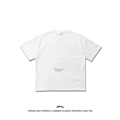 WODEN 2024 Spring & Summer 010 Classic Feather LOGO tee