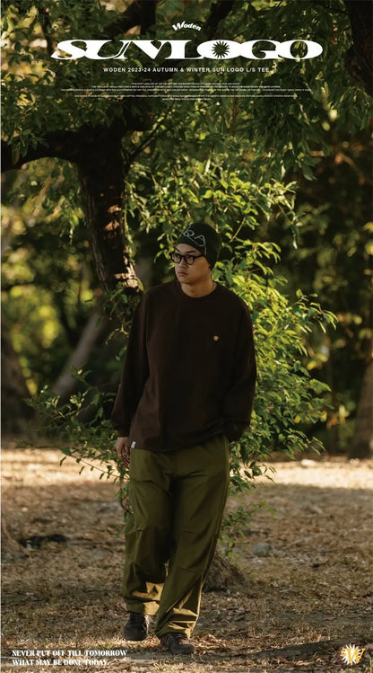 WODEN 2023 Autumn & Winter 040 Sun LOGO L/S tee