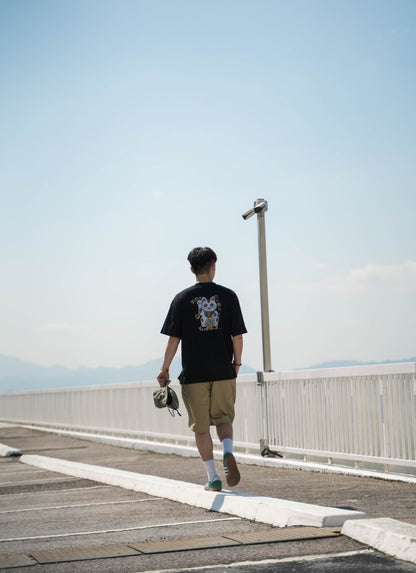 VINDAY 2023 復刻手描き招き猫 Tee ver.2 黑色