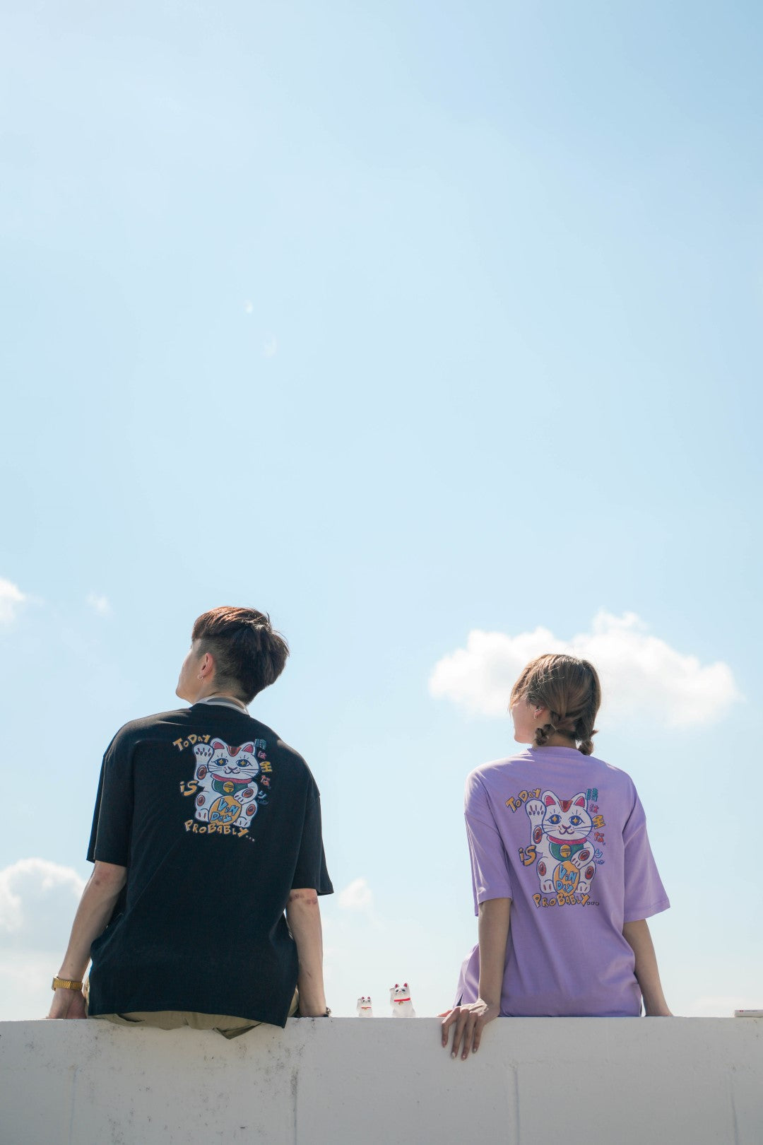 VINDAY 2023 復刻手描き招き猫 Tee ver.2 黑色
