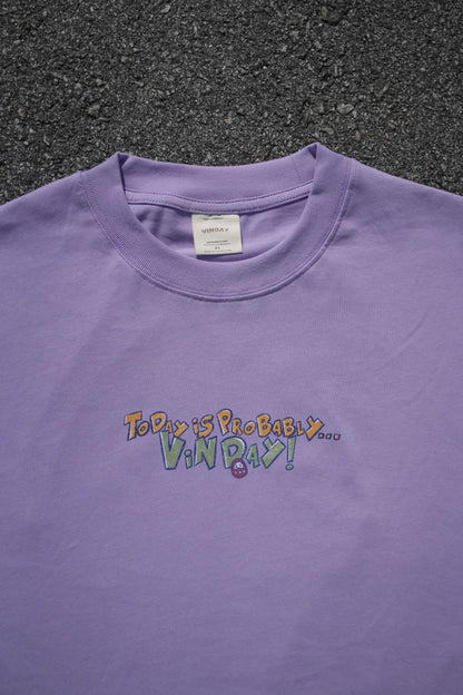 VINDAY 2023 復刻手描き招き猫 Tee ver.2 紫色