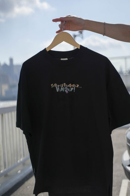 VINDAY 2023 復刻手描き招き猫 Tee ver.2 黑色