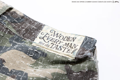 WODEN 2025 Spring & Summer 031 Sashiko Camouflage Shorts