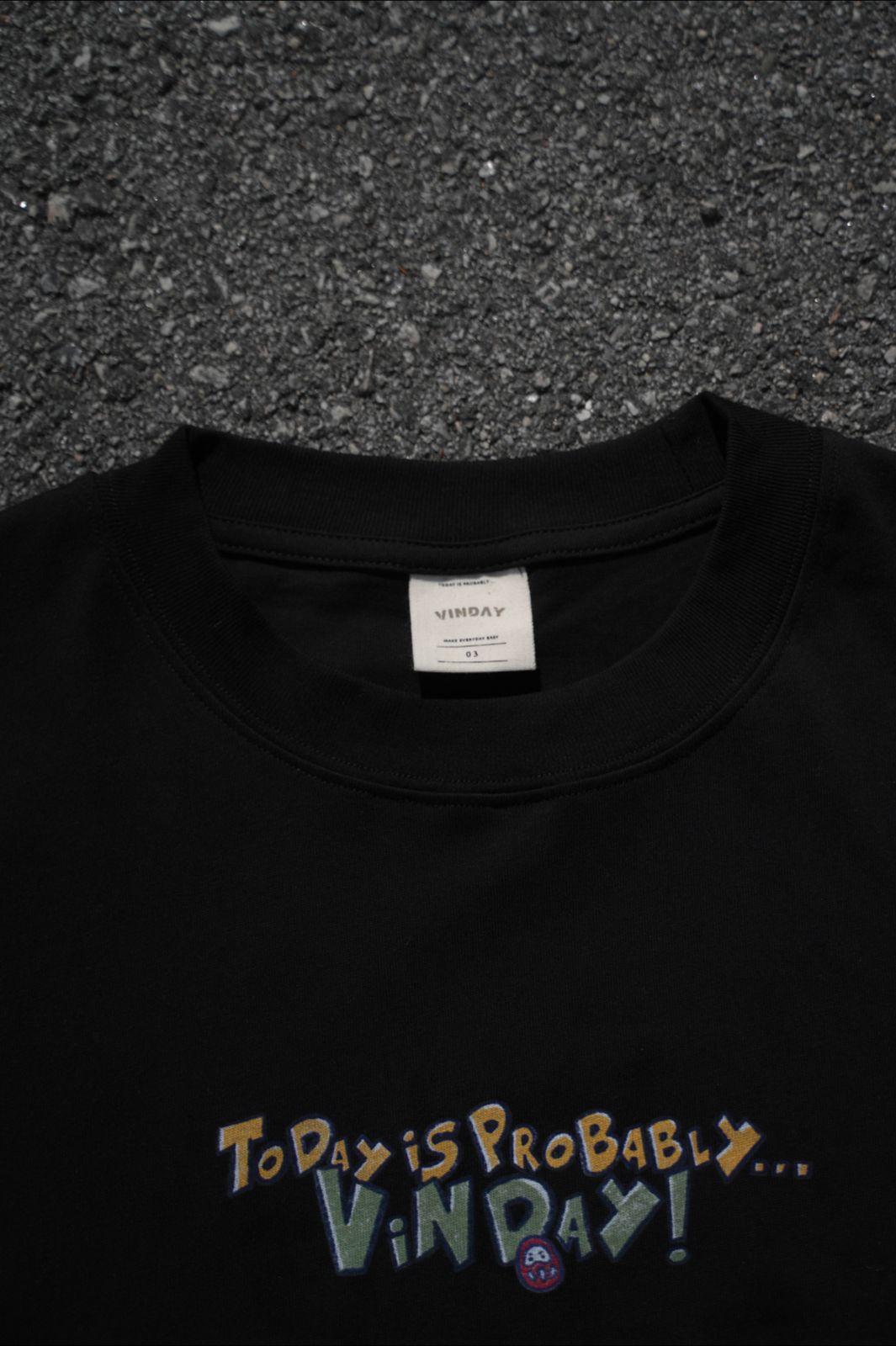 VINDAY 2023 復刻手描き招き猫 Tee ver.2 黑色