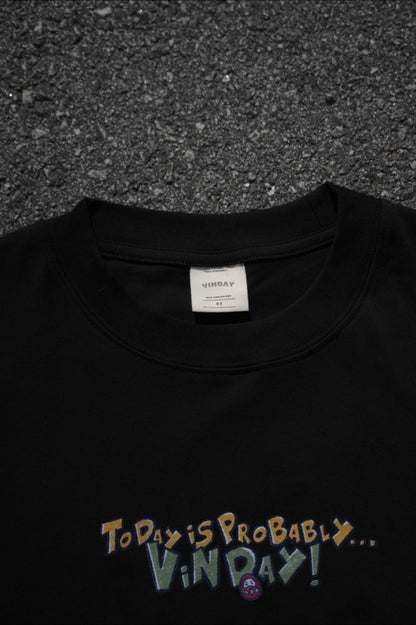 VINDAY 2023 復刻手描き招き猫 Tee ver.2 黑色