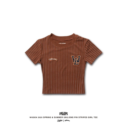 WODEN® X Unilions® 25SS  Pin stripes Girl Tee