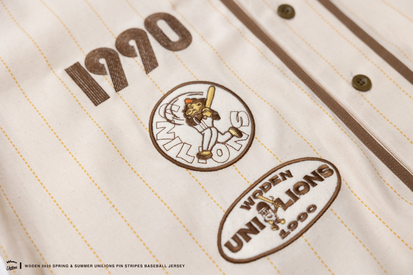 WODEN® X Unilions® 25SS Pin stripes Baseball Jersey