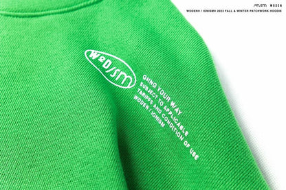 WODEN® / IONISM® 2023 Fall & Winter Patchwork Hoodie 綠