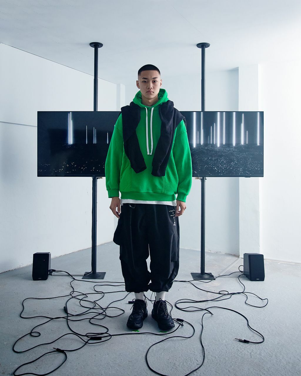 WODEN® / IONISM® 2023 Fall & Winter Patchwork Hoodie 綠