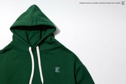 Cowave 2023-24 Fall & Winter Slogan font Hoodie 綠