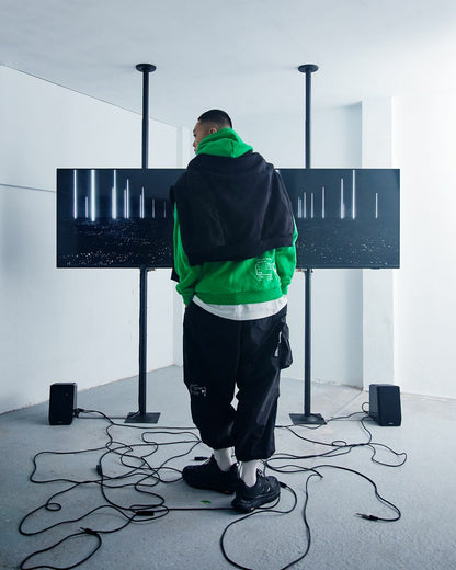 WODEN® / IONISM® 2023 Fall & Winter Patchwork Hoodie 綠