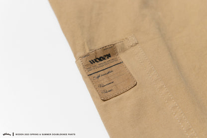 WODEN 2023 Spring & Summer 081 Double knee Pants 卡其款