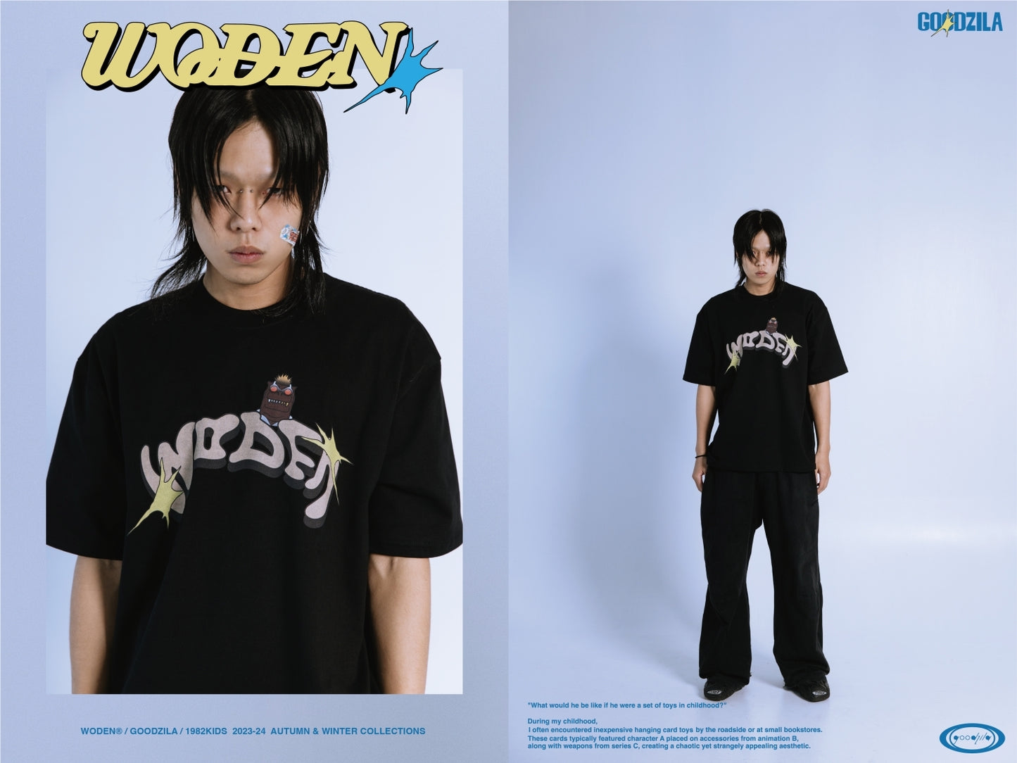 WODEN X Goodzila 031 LOGO tee - 黑色